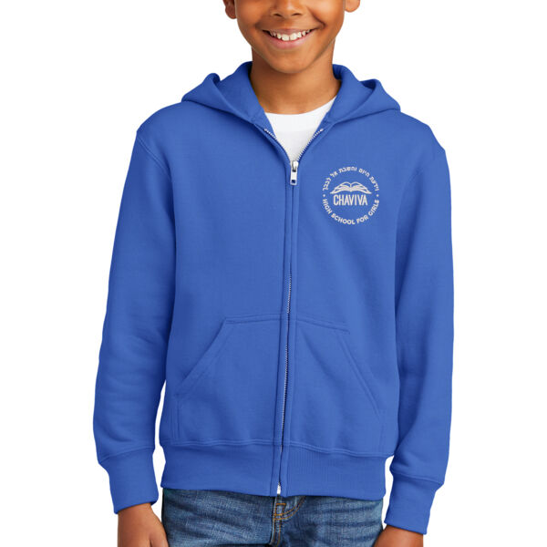 Port & Company Fleece Full Zip Hooded Sweatshirt - Embroidered Logo Thumbnail